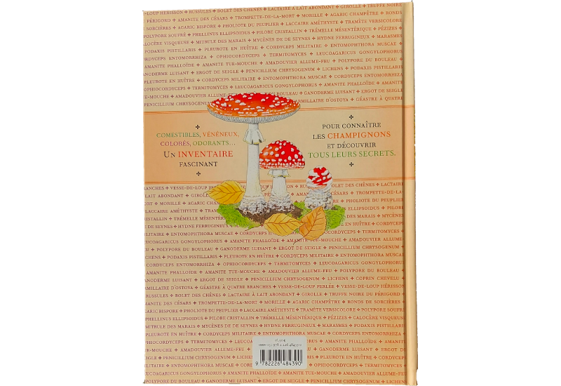 Verso de l'inventaire illustré des champignons
