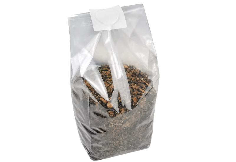 Basic Line "M" Bag with a wooden substrate for mushroom cultivation