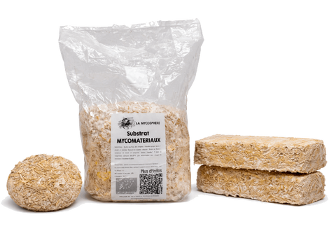 MycoMatériaux – Substrat colonisé prêt à mouler (4 L / 1,5 kg)