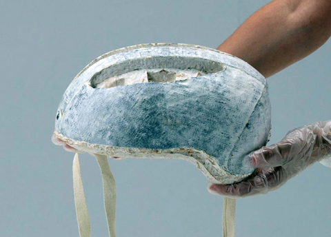 Mycélium casque vélo