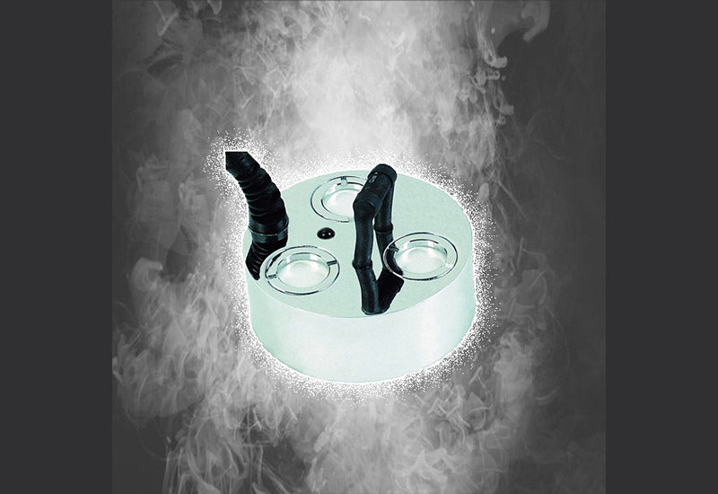 Machine à brouillard Brume à ultrasons Étang d'eau Brumisateur Brumisateur  avec cadre imperméable pour les décorations de maison de fête Roc